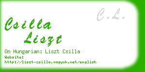 csilla liszt business card